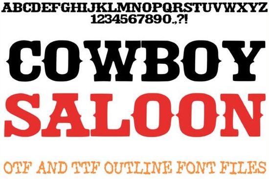 Cowboy Saloon Font